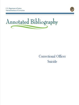 cover image of Correctional Officer Suicide Annotated Bibliography